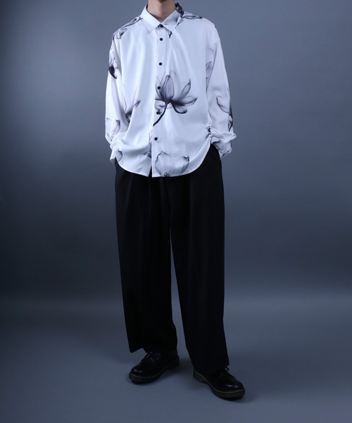 「ANPAS」 「ciao」長袖シャツ L ブルー系その他3 メンズ_画像9