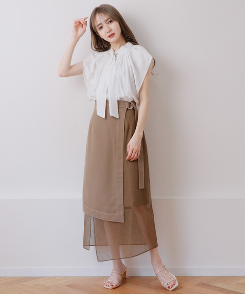 「LADYMADE」 ノースリーブブラウス FREE モカ レディース_画像7