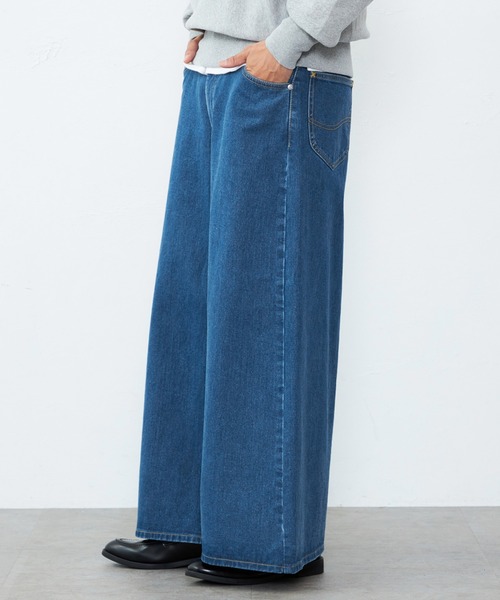 「Lee」 デニムパンツ LARGE インディゴブルー メンズ_画像8