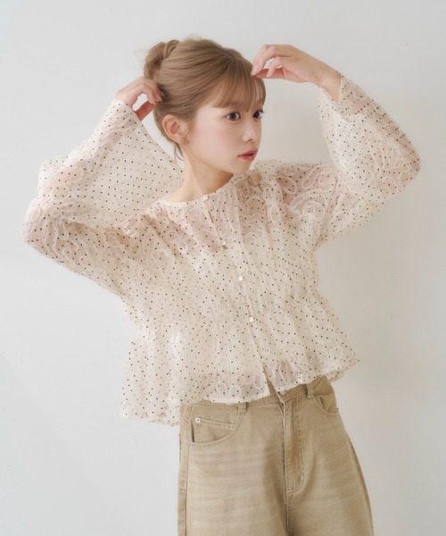 Kastane（カスタネ） ブラウス シャツ 「WEB限定で再入荷！」ドット 