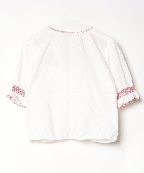 Rouje 刺繍入りホワイトブラウス 38