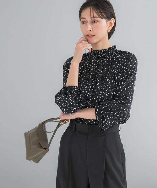 ブラウス シャツ 「WEB/一部店舗限定」ウォッシャブルランダムドット