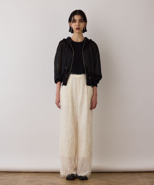 「GRACE CONTINENTAL」 ジップアップパーカー 36 ブラック レディース_画像2