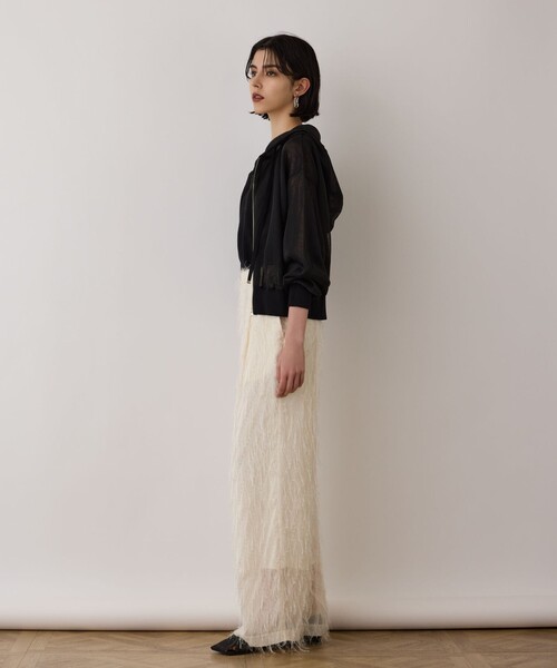 「GRACE CONTINENTAL」 ジップアップパーカー 36 ブラック レディース_画像3