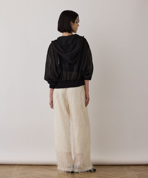 「GRACE CONTINENTAL」 ジップアップパーカー 36 ブラック レディース_画像4