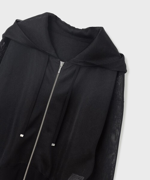 「GRACE CONTINENTAL」 ジップアップパーカー 36 ブラック レディース_画像9