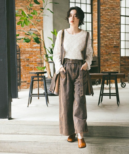 「niko and...」 デニムパンツ LARGE インディゴブルー レディース_画像7
