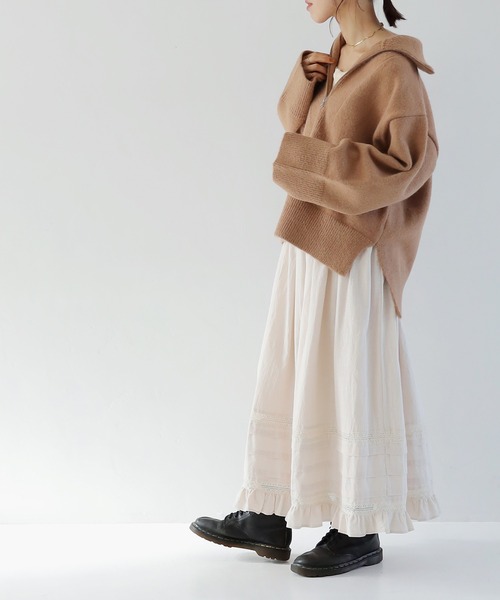 「Crisp」 長袖ニット FREE アイボリー レディース_画像3