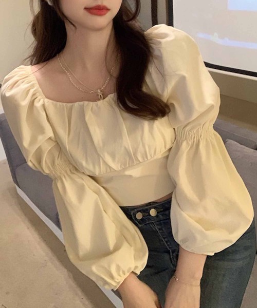 「NANEA」 長袖ブラウス フリー ホワイト レディース_画像5