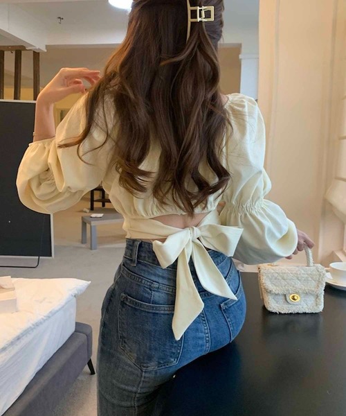 「NANEA」 長袖ブラウス フリー ホワイト レディース_画像6