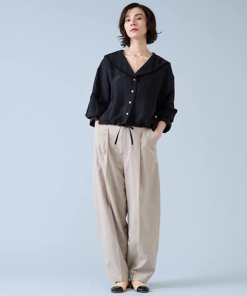 Liesse（リエス） パンツ 麻調カーブパンツ レディース : ZOZOTOWN