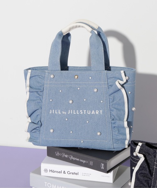 JILL by JILLSTUART バッグ ブルーグレー ジルバイジルスチュアート JILL by JILLSTUART シャギーフリルトート小