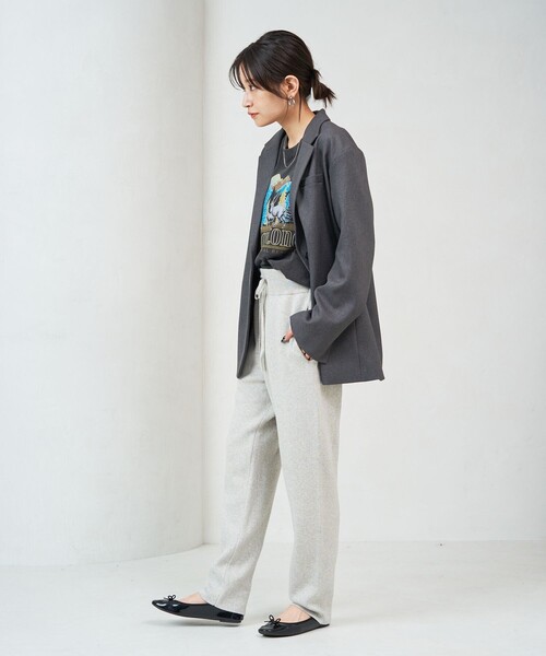 「FREAK'S STORE」 イージーパンツ SMALL 杢グレー レディース_画像3