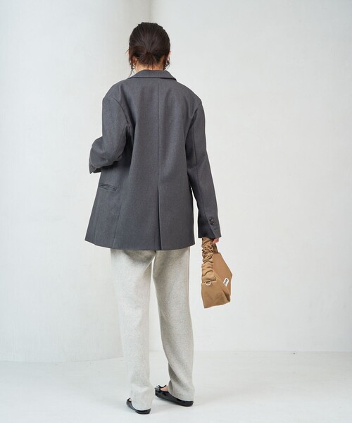 「FREAK'S STORE」 イージーパンツ SMALL 杢グレー レディース_画像4