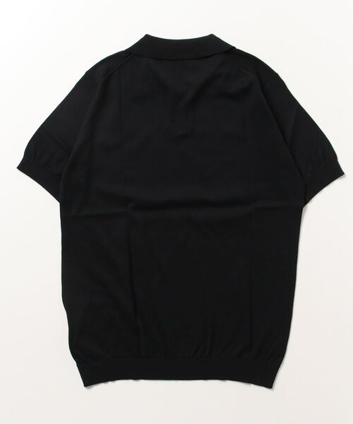 「JOHN SMEDLEY」 半袖ニット M ベージュ メンズ_画像2