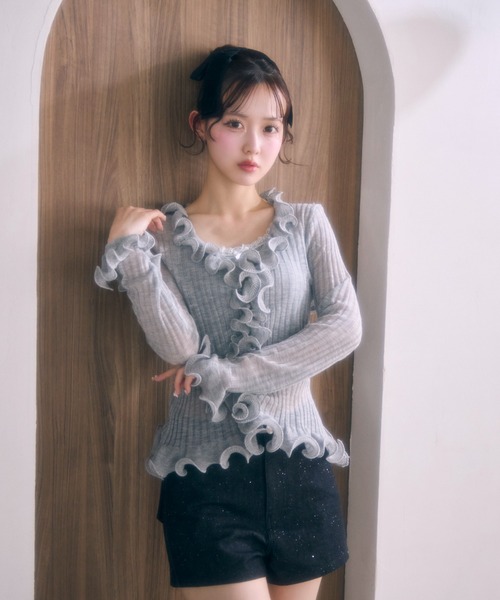 新品未使用 ティティアンドコー カーディガン レディース titty&amp;Co. ピ TITTY＆CO.（ティティーアンドコー） カーディガン セーラーライン