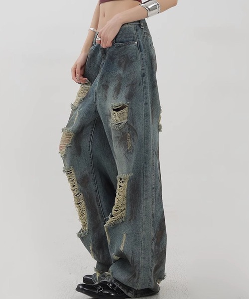 WESTSEA（ウエストシー） ワイドパンツ ジーンズ デニム デニムパンツ
