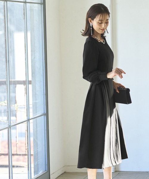 「RUIRUE BOUTIQUE」 長袖ワンピース M ネイビー レディースの画像