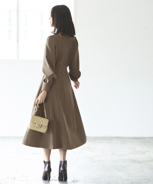 「RUIRUE BOUTIQUE」 長袖ワンピース M ネイビー レディースの画像
