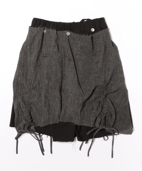ハーフパンツ ワイドパンツ パンツ aenrmous/エーノマース/DOUBLE LAYER COMOSUS SHORT レディース メンズの画像