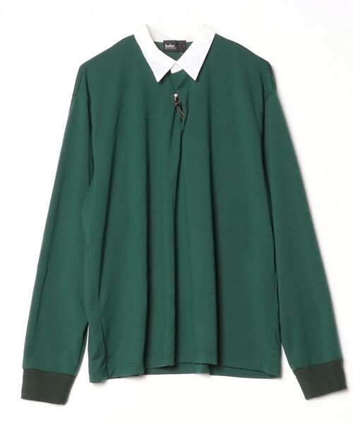 kolor ポロシャツ グリーン サイズ2 kolor（カラー） 長袖ポロシャツ 3 グリーン レディース : ZOZOTOWN