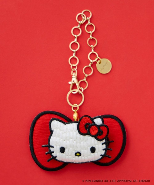 Jolly Poupee チャーム 「HELLO KITTY」ハローキティ コラボ刺繍