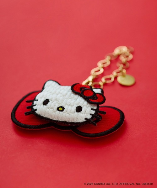Jolly Poupee チャーム 「HELLO KITTY」ハローキティ コラボ刺繍