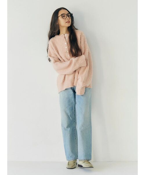 ジーンズ デニム デニムパンツ リメイクデザインルーズデニム レディースの画像