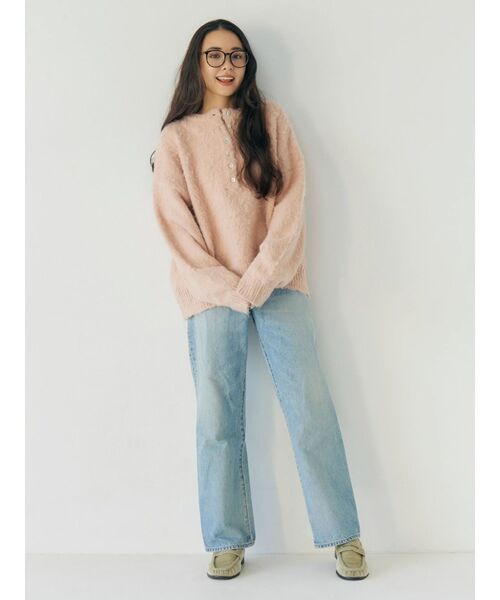 ジーンズ デニム デニムパンツ リメイクデザインルーズデニム レディースの画像