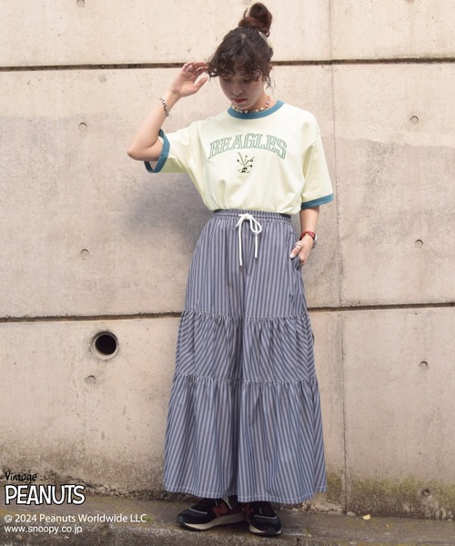 「DOUBLE NAME」 半袖Tシャツ FREE レッド レディース_画像8
