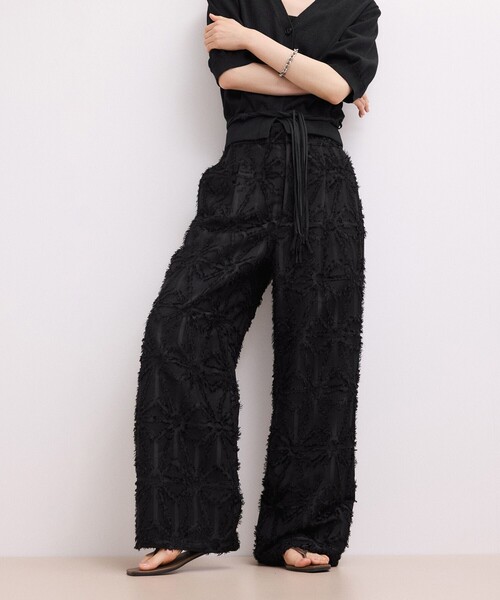 ADAM ET ROPE'（アダムエロペ） パンツ 「WEB限定」フリンジジャガード