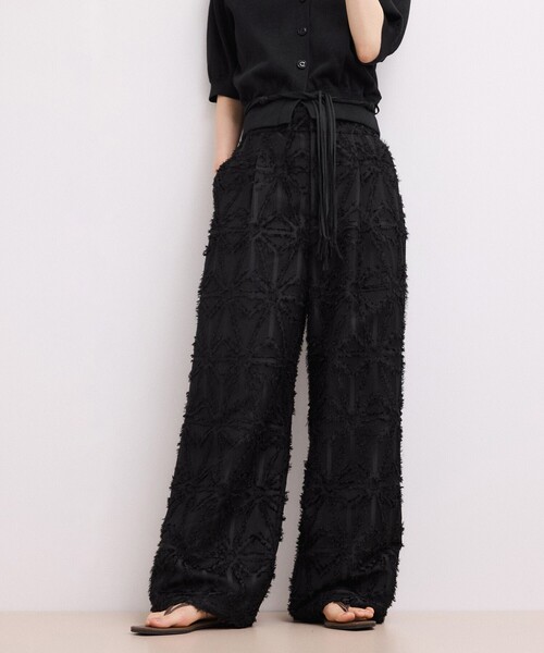 ADAM ET ROPE'（アダムエロペ） パンツ 「WEB限定」フリンジジャガード