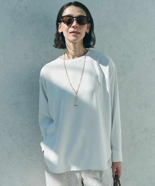 「UNFILO」 長袖ブラウス MEDIUM ホワイト レディース_画像5