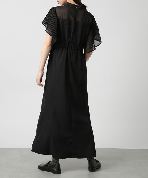 「MAISON BREEZE reveur」 半袖ワンピース FREE ブラック レディース_画像5
