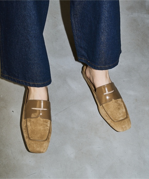 「LE TALON」 フラットサンダル X-LARGE キャメル レディース_画像2