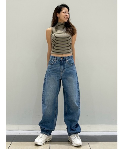 「GAP」 デニムパンツ 28 インディゴブルー レディース_画像3