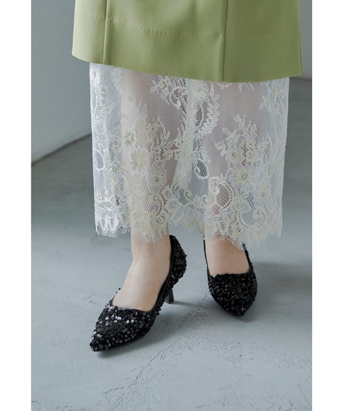 「niana」 「haremode」パンプス 24.5cm シルバー レディース_画像9