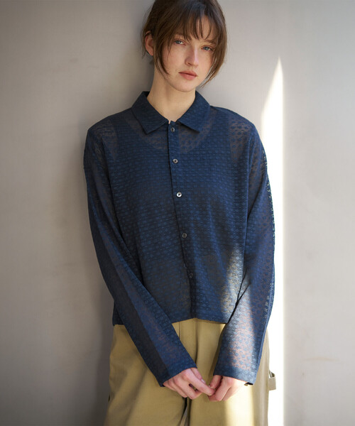 Bshop ブラウス シャツ INDIA INDUSTRY | ドットレース シャツ