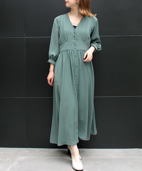 ワンピース 洗える シワになりにくい ウエスト切替ギャザーロングワンピース 大きいサイズ対応 Zozotown Paypayモール店 通販 Paypayモール