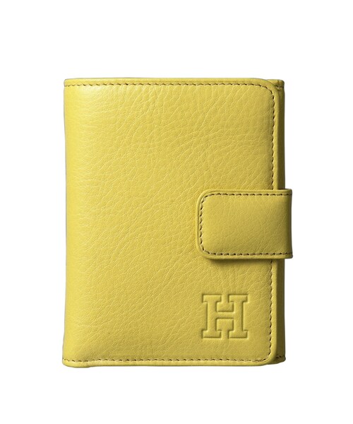 二つ折り財布 財布 「センプレ」二つ折り財布 レザー ウォレット 本革（商品番号：P25-50307） レディースの画像