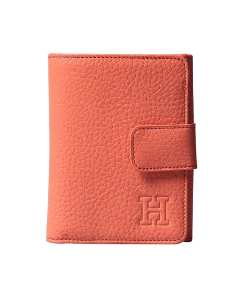 二つ折り財布 財布 「センプレ」二つ折り財布 レザー ウォレット 本革（商品番号：P25-50307） レディースの画像