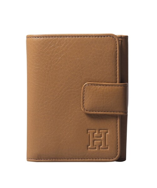 二つ折り財布 財布 「センプレ」二つ折り財布 レザー ウォレット 本革（商品番号：P25-50307） レディースの画像