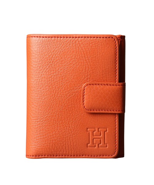 二つ折り財布 財布 「センプレ」二つ折り財布 レザー ウォレット 本革（商品番号：P25-50307） レディースの画像