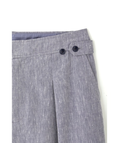 【未使用品】HUMAN WOMAN コットンリネンワイドパンツ コットンポリレーヨンリネンマリンパンツ | human woman