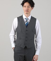 【おトク】 TAKEO 「Sサイズ〜」シャイニー ベスト スーツ KIKUCHI スーツ