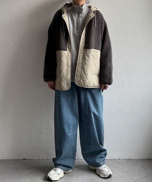 LBC（エルビーシー） ブルゾン アウター ボアキルトフードミドルコート