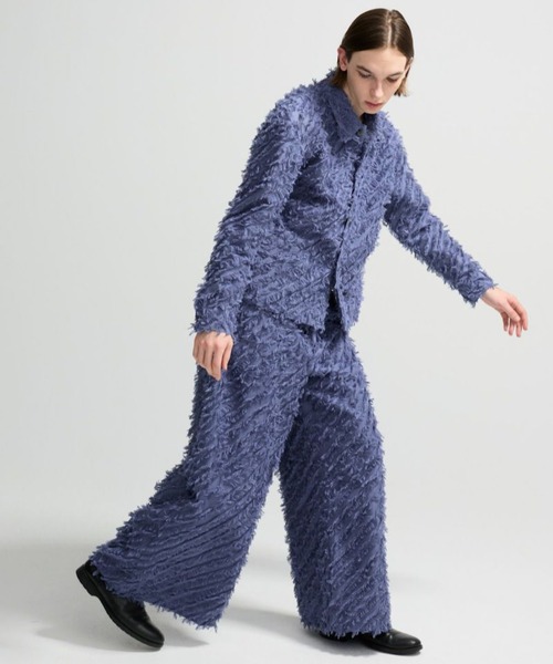 パンツ MIDIUMISOLID Men’s フリンジカットジャカードパンツ メンズ レディース