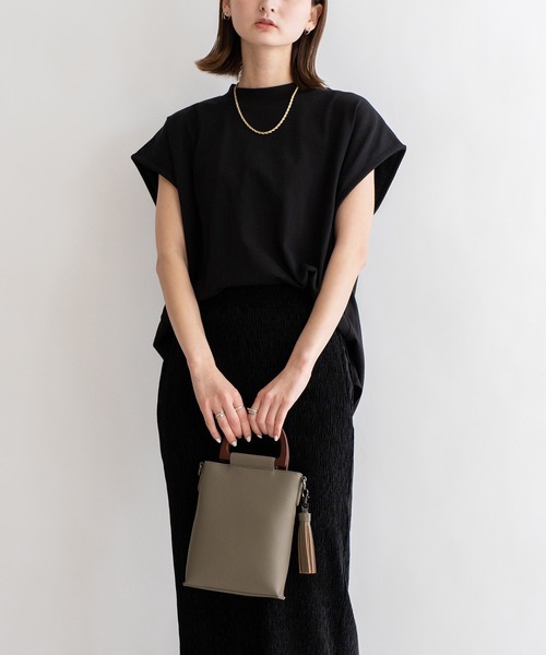 VitaFelice ショルダーバッグ バッグ ウッドハンドル2way