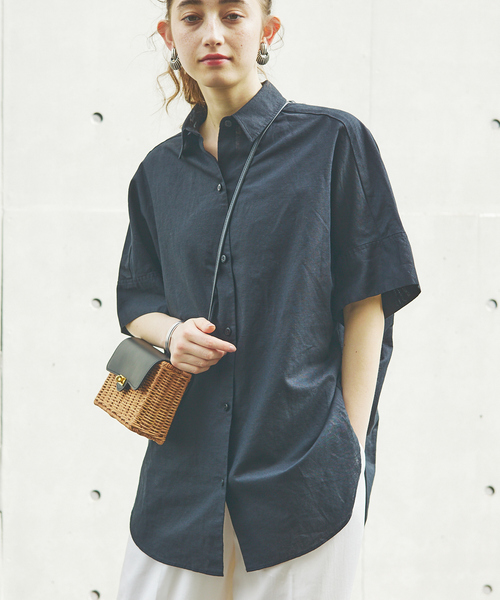 Rouge vif la cle 麻混変形シャツ　31460310004 麻混変形シャツ｜Rouge vif la cle / ルージュ・ヴィフ ラクレ