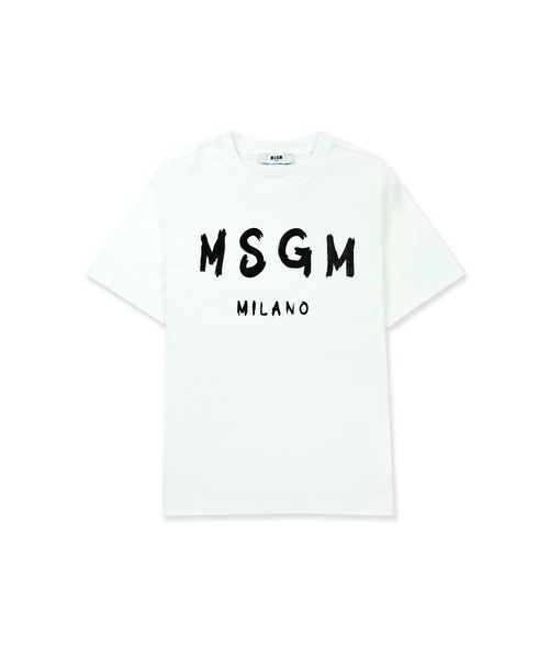 MSGM KIDS ブラッシュロゴTシャツ キッズ 子供服 男の子 女の子 MSGM KIDS tシャツ ブラッシュロゴTシャツ キッズ 子供服 男の子